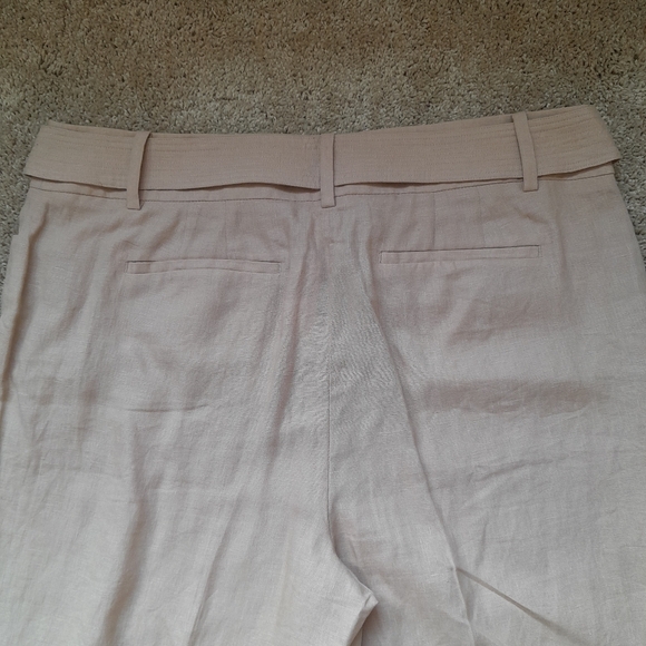 Talbots wide leg linen pants tan beige lightweight womens 14 - Picture 6 of 11